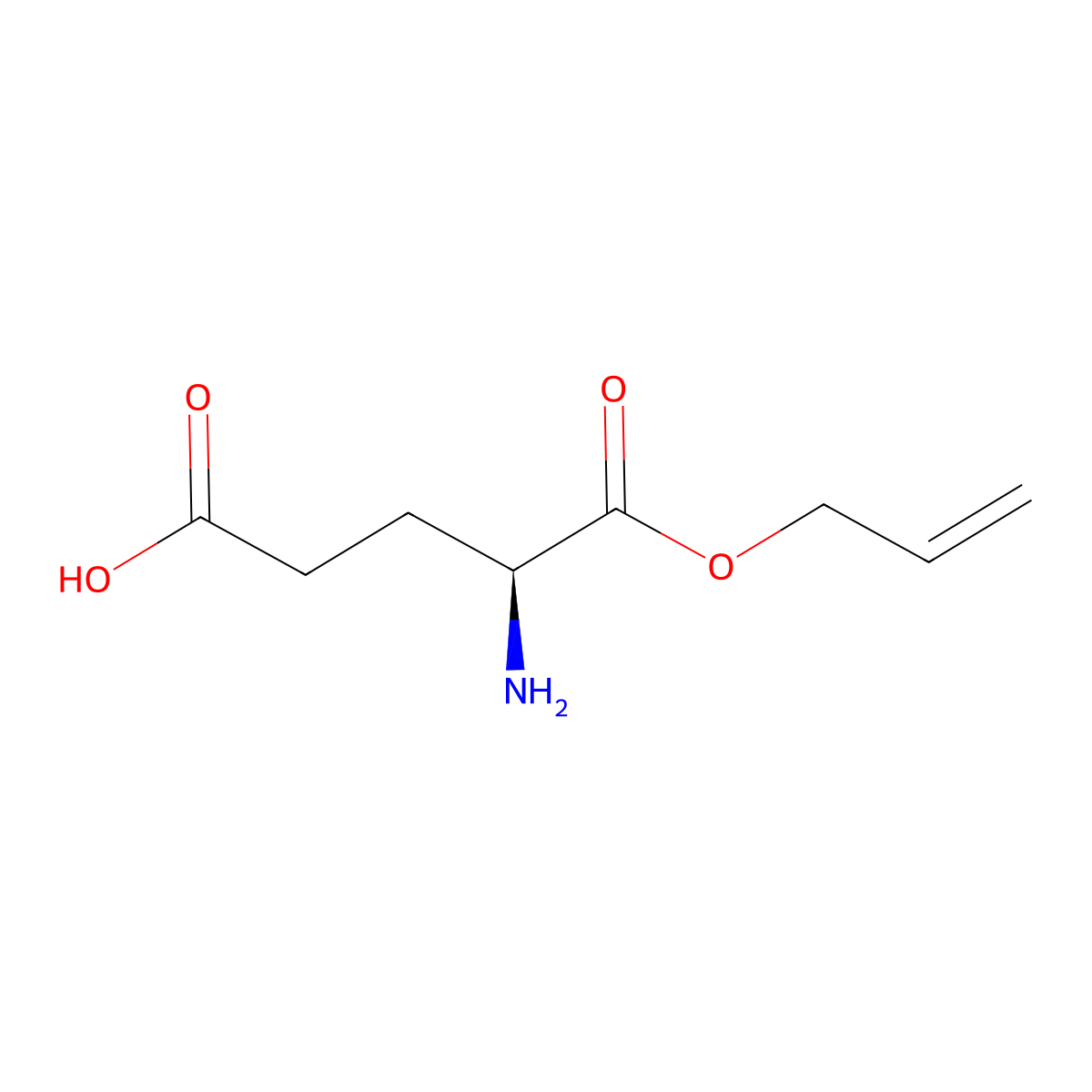 Glutamic acid allyl ester molecular structure, CAS 157694-34-3