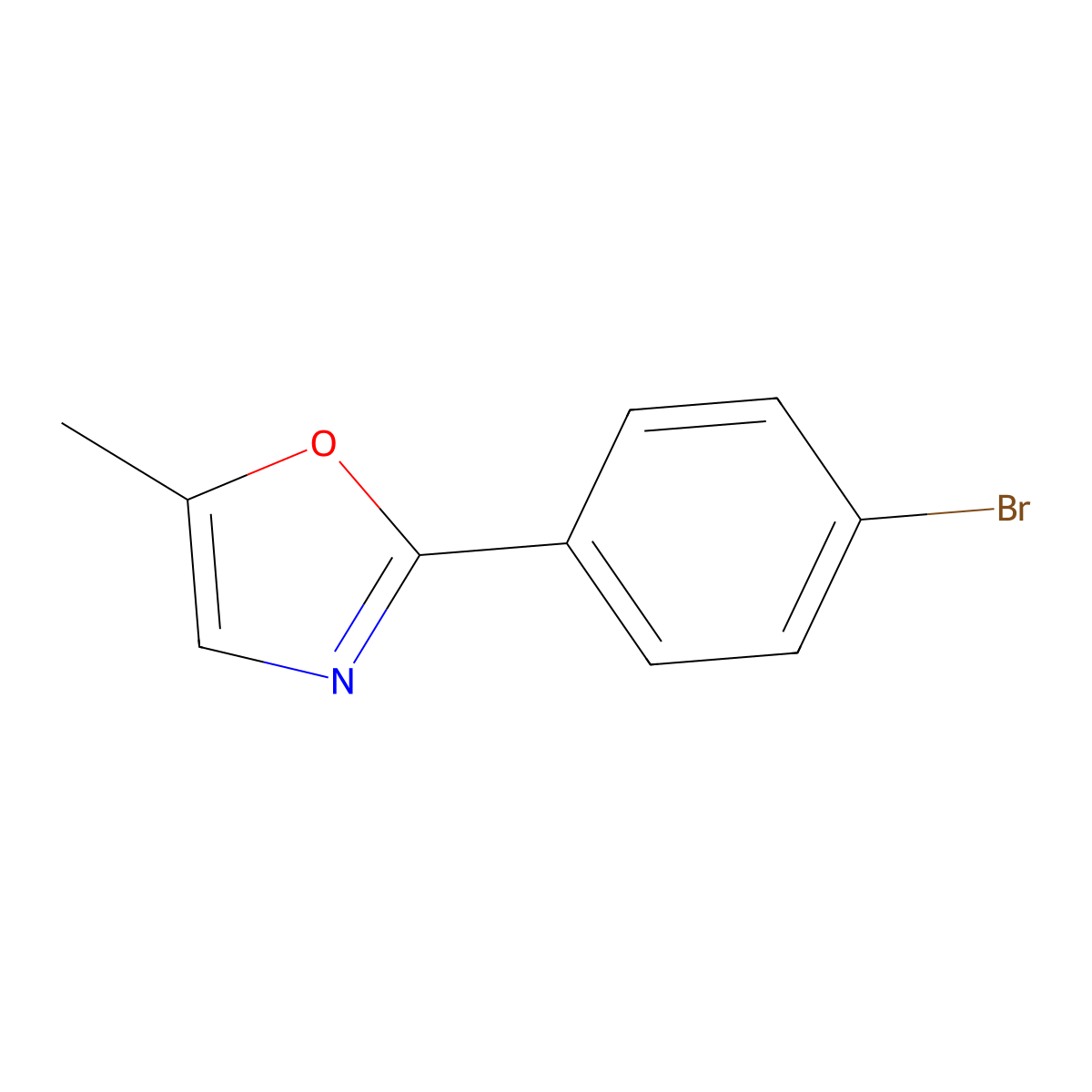2-(4-Bromophenyl)-5-methyloxazole molecular structure, CAS 157695-17-5