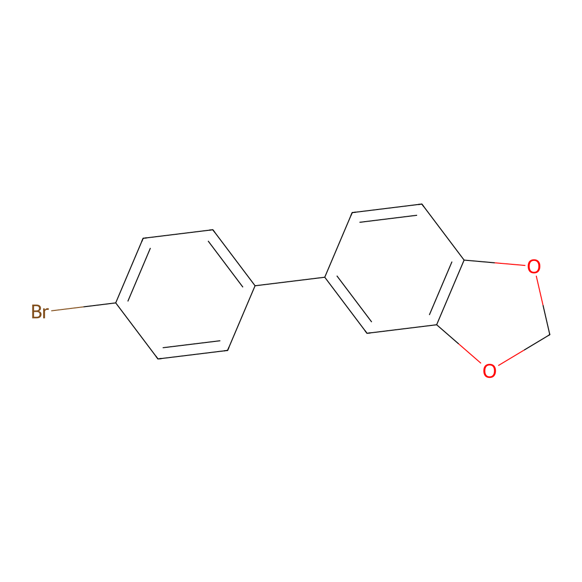 5-(4-Bromophenyl)benzo[d][1,3]dioxole molecular structure, CAS 157695-19-7