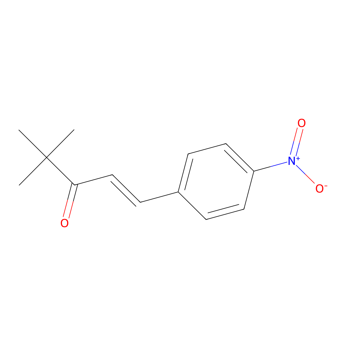 (1e)-4,4-Dimethyl-1-(4-nitrophenyl)pent-1-en-3-one molecular structure, CAS 1577-04-4