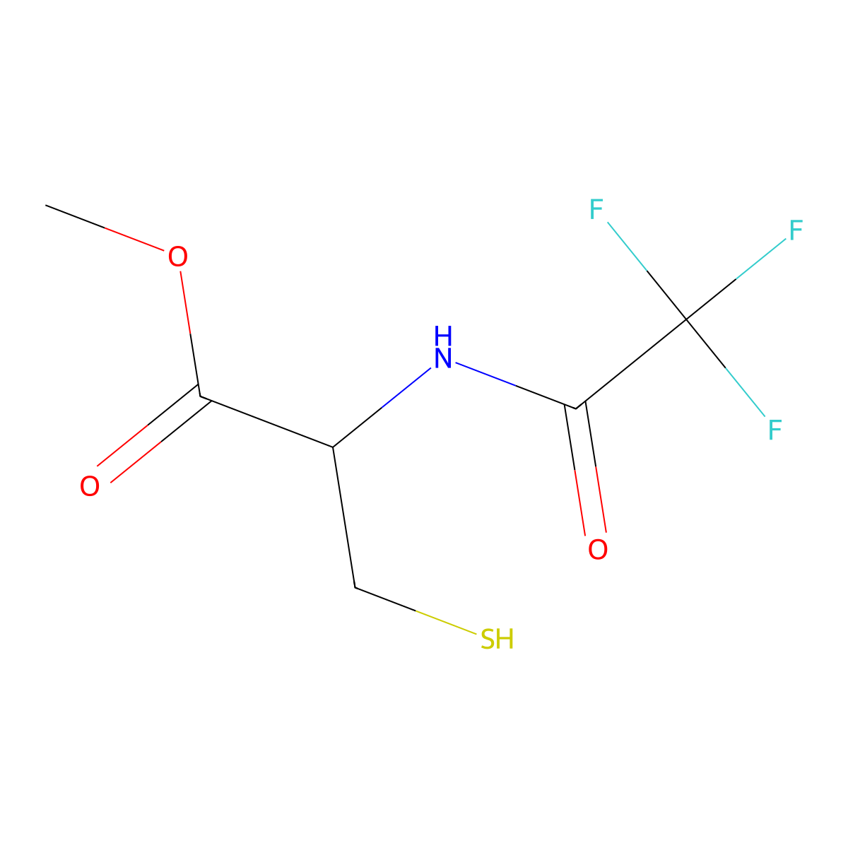 N-Trifluoroacetyl-L-cysteine methyl ester molecular structure, CAS 1577-62-4