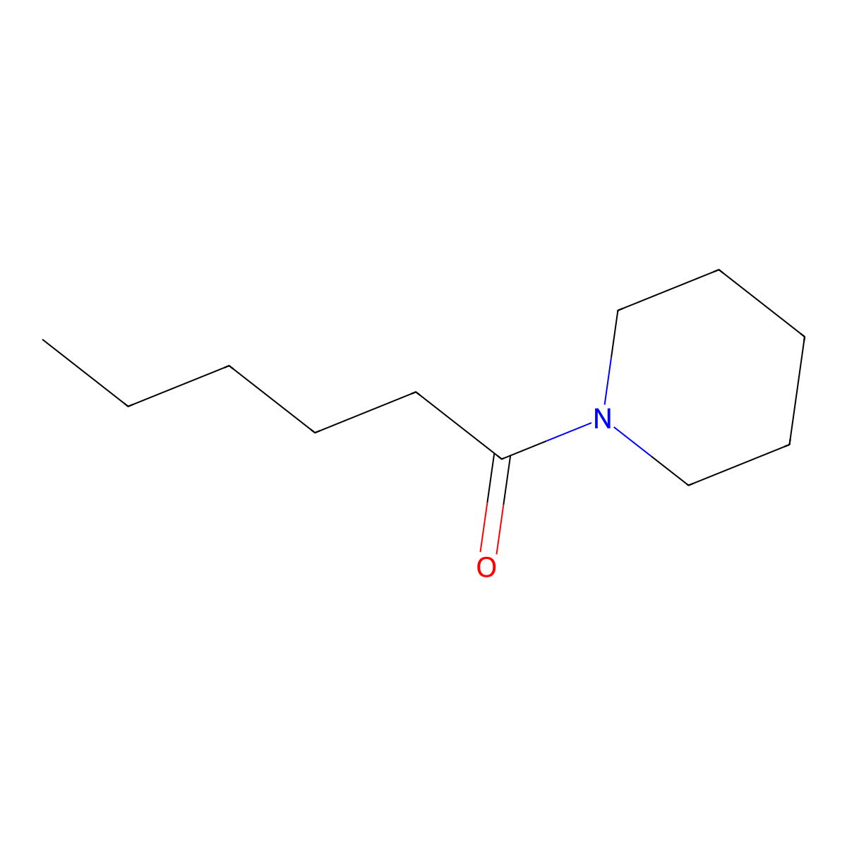 1-Hexanoylpiperidine molecular structure, CAS 15770-38-4
