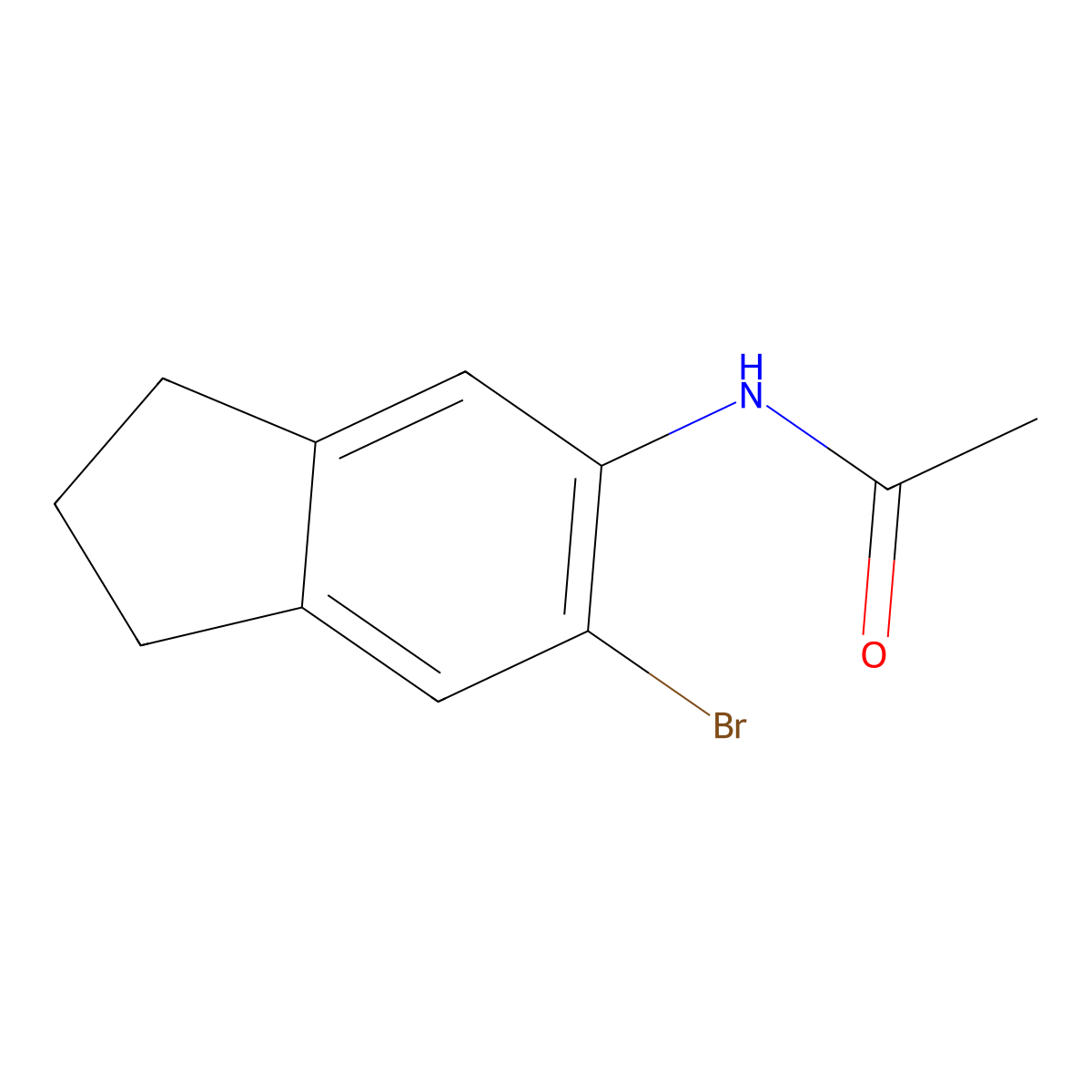 5-Acetamido-6-bromoindan molecular structure, CAS 157701-33-2