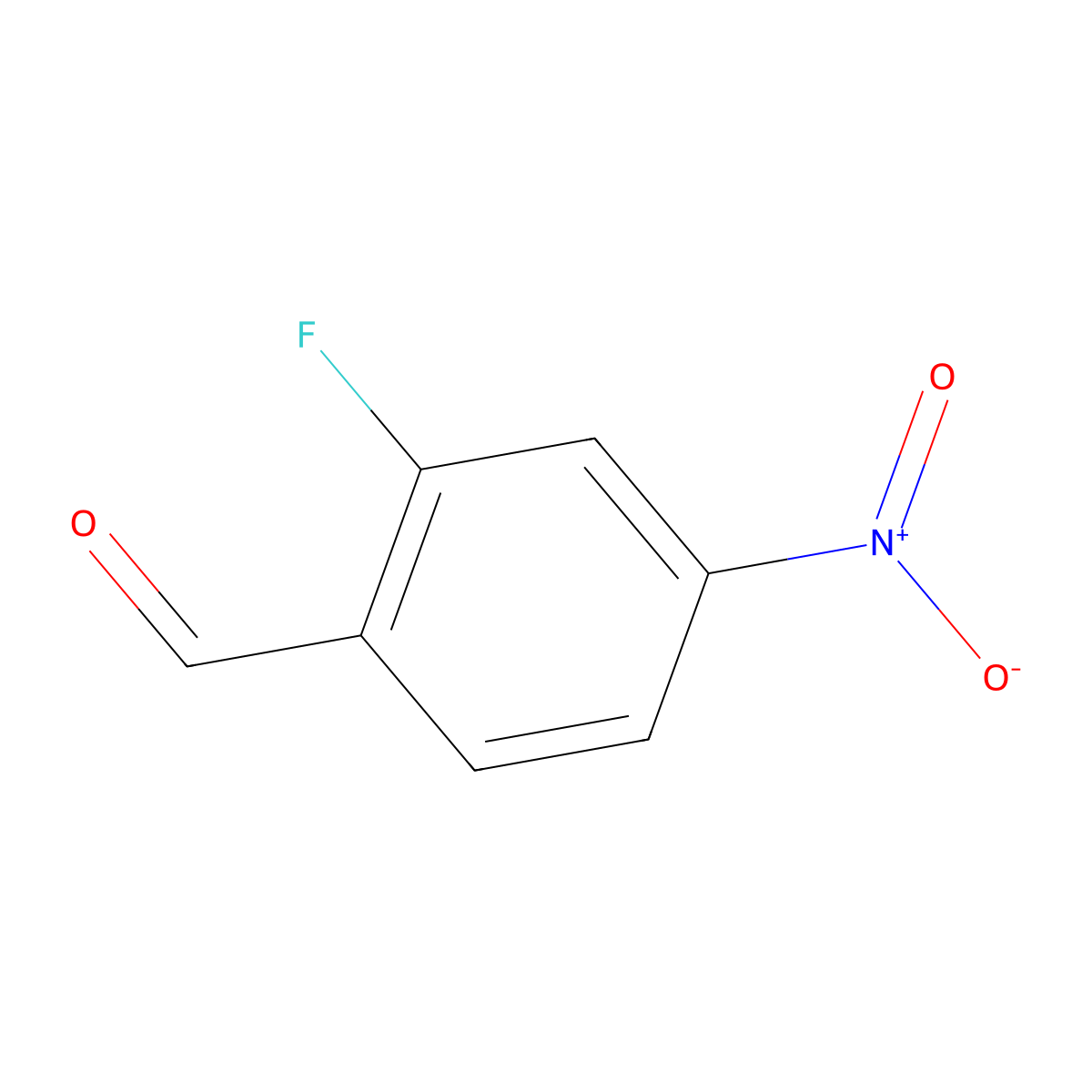 2-Fluoro-4-nitrobenzaldehyde molecular structure, CAS 157701-72-9
