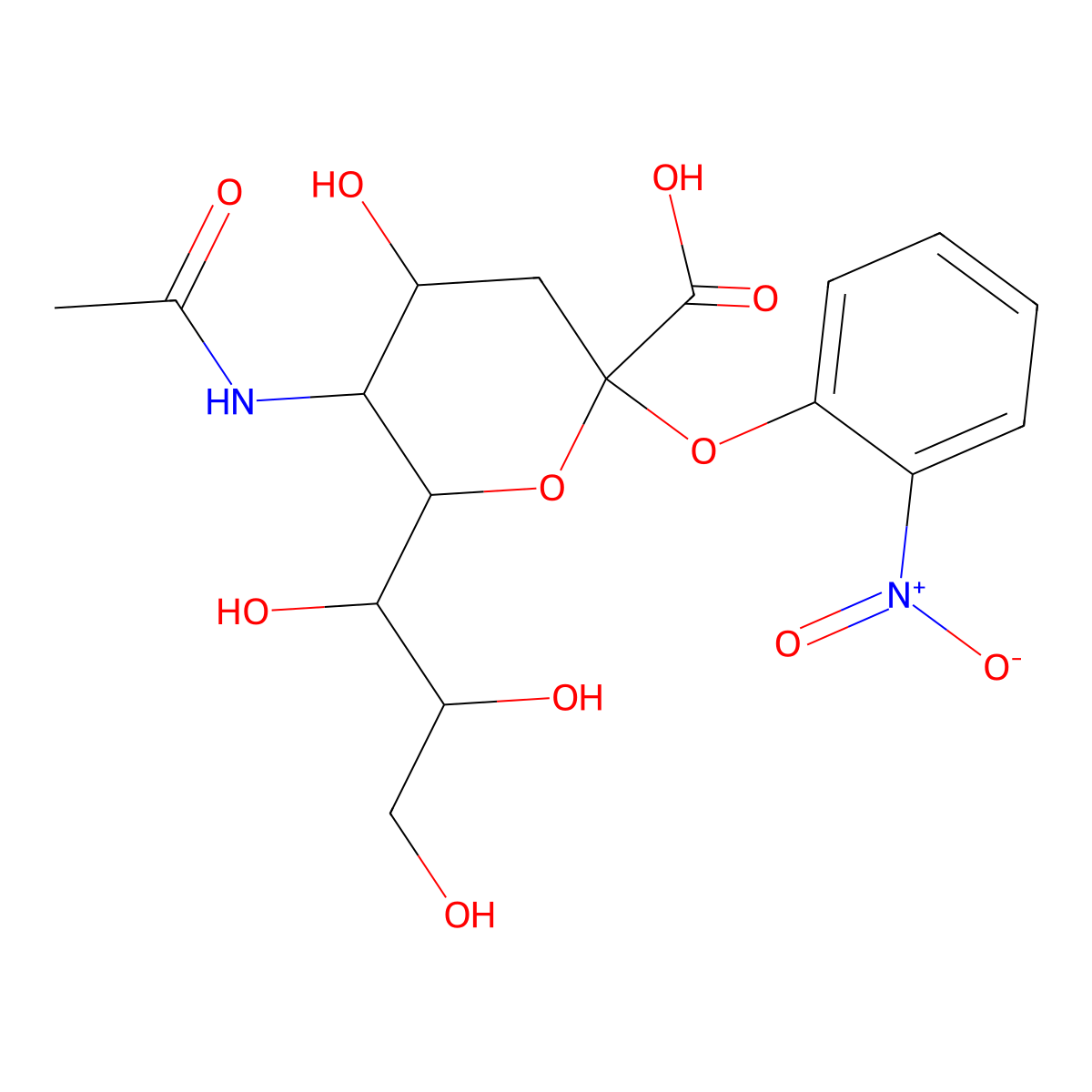 2-O-(2-Nitrophenyl)-alpha-D-N-acetylneuraminic acid molecular structure, CAS 157707-92-1