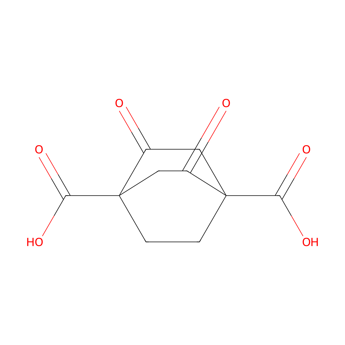 2,5-Dioxobicyclo[2.2.2]octane-1,4-dicarboxylic acid molecular structure, CAS 15771-22-9