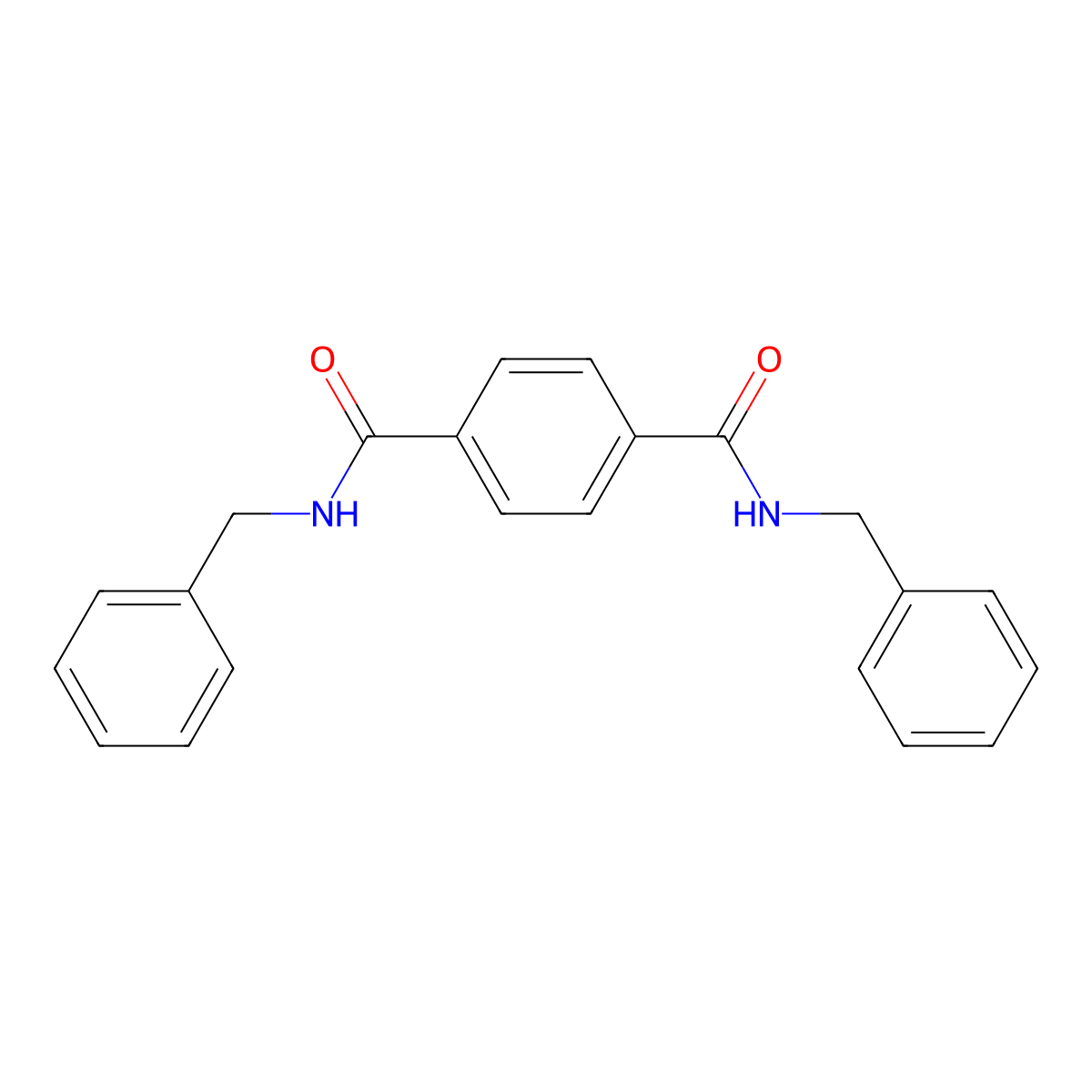 N,N'-dibenzylterephthalamide molecular structure, CAS 15771-25-2