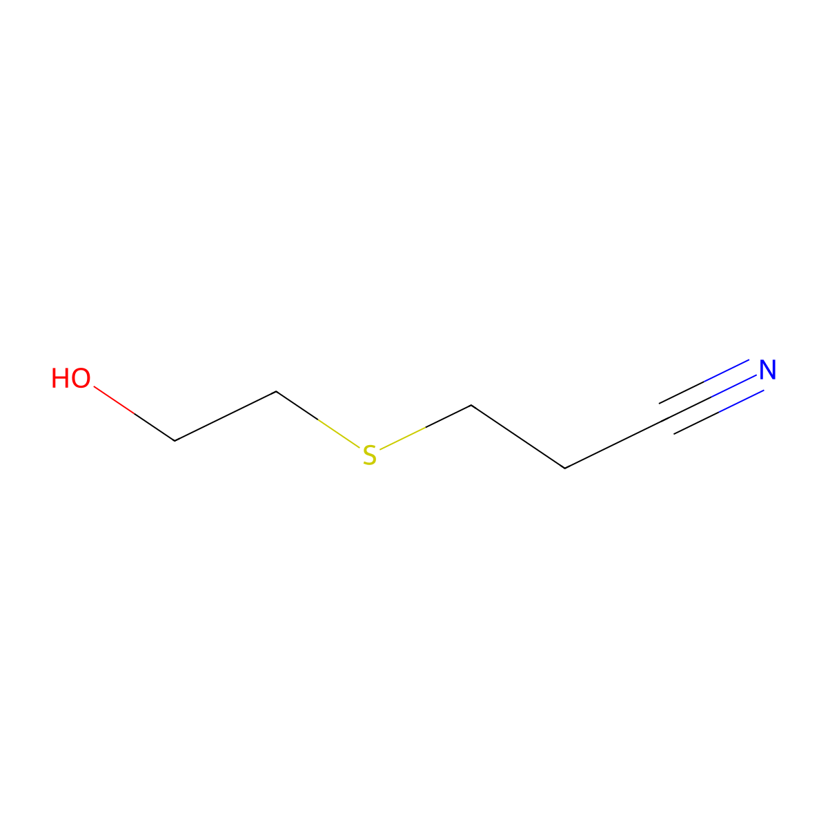 3-[(2-Hydroxyethyl)thio]propanenitrile molecular structure, CAS 15771-37-6