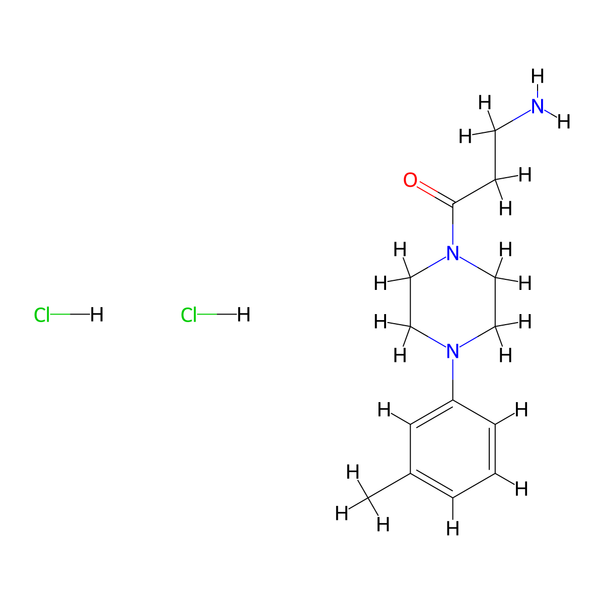 3-Amino-1-[4-(3-methylphenyl)piperazin-1-yl]propan-1-one dihydrochloride molecular structure, CAS 1577145-19-7
