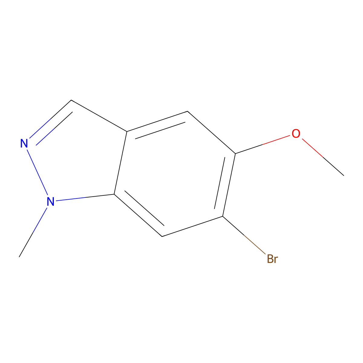 6-bromo-5-methoxy-1-methyl-1H-indazole molecular structure, CAS 1577179-97-5