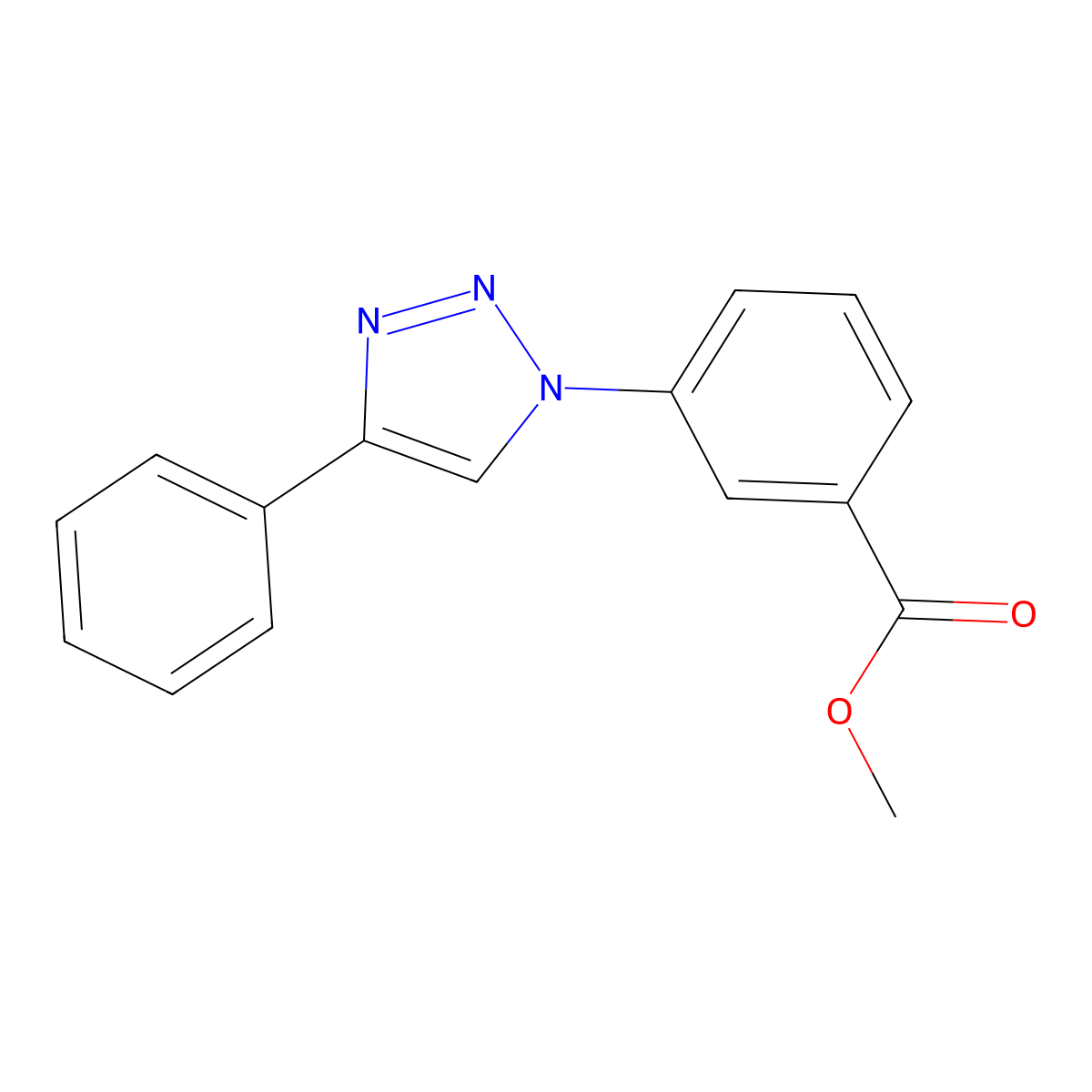 Methyl 3-(4-phenyl-1H-1,2,3-triazol-1-yl)benzoate molecular structure, CAS 1577187-24-6