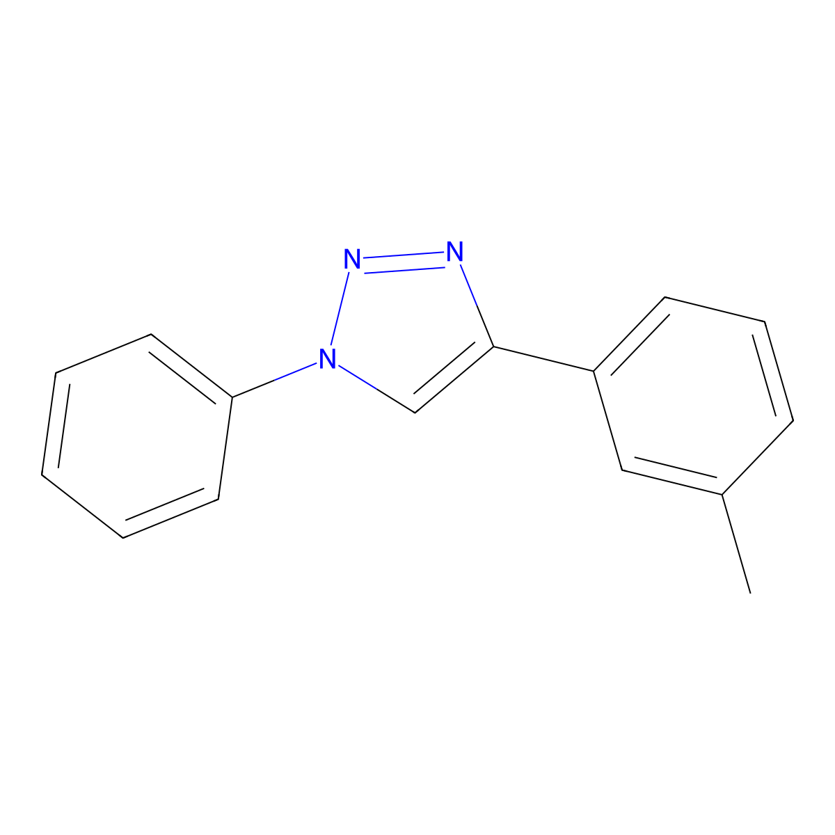 1-Phenyl-4-(m-tolyl)-1H-1,2,3-triazole molecular structure, CAS 1577187-67-7