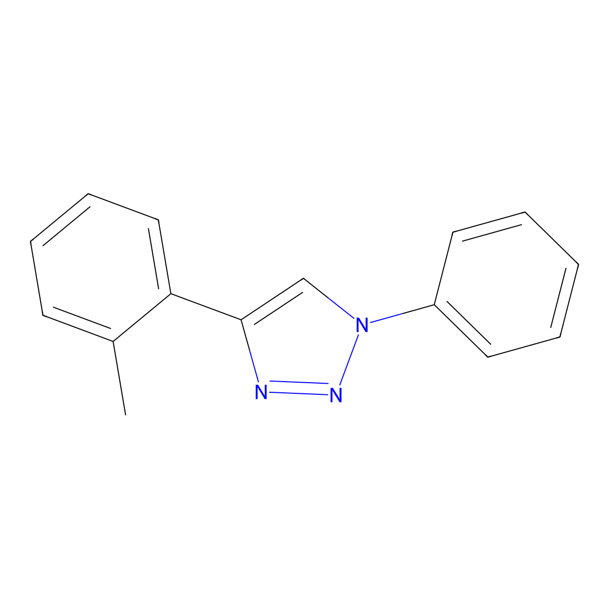1-Phenyl-4-(o-tolyl)-1H-1,2,3-triazole molecular structure, CAS 1577187-69-9