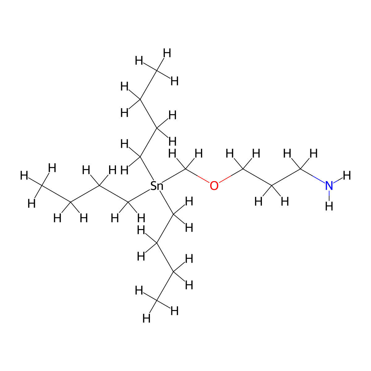 ((3-Aminopropoxy)methyl)tributylstannane molecular structure, CAS 1577233-70-5