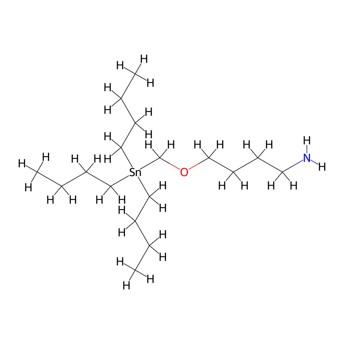 4-[(Tributylstannyl)methoxy]-1-butanamine molecular structure, CAS 1577233-75-0
