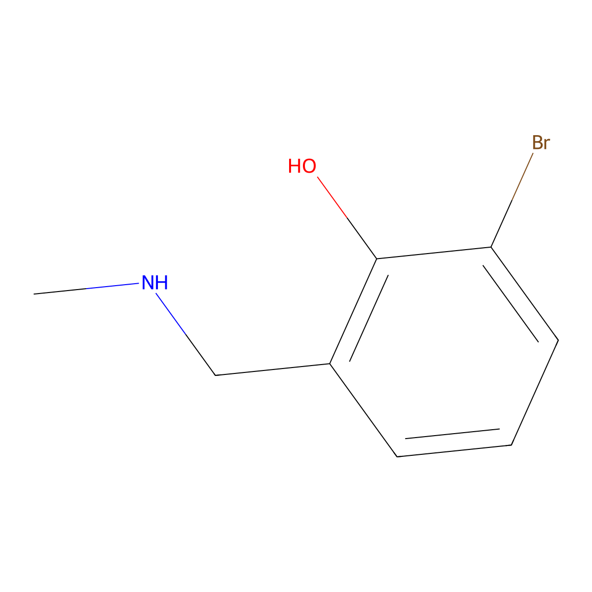 2-Bromo-6-[(methylamino)methyl]phenol molecular structure, CAS 157729-11-8
