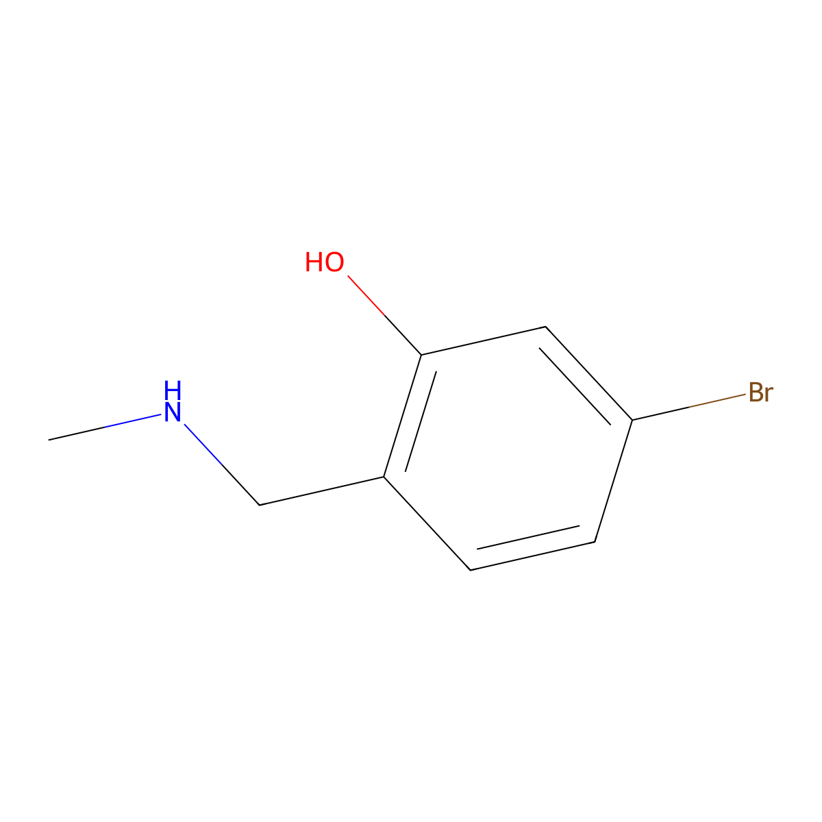 5-Bromo-2-[(methylamino)methyl]phenol molecular structure, CAS 157729-17-4