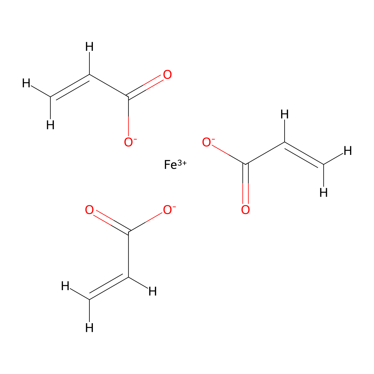 2-Propenoic acid, iron(3+) salt (3:1) molecular structure, CAS 15773-23-6