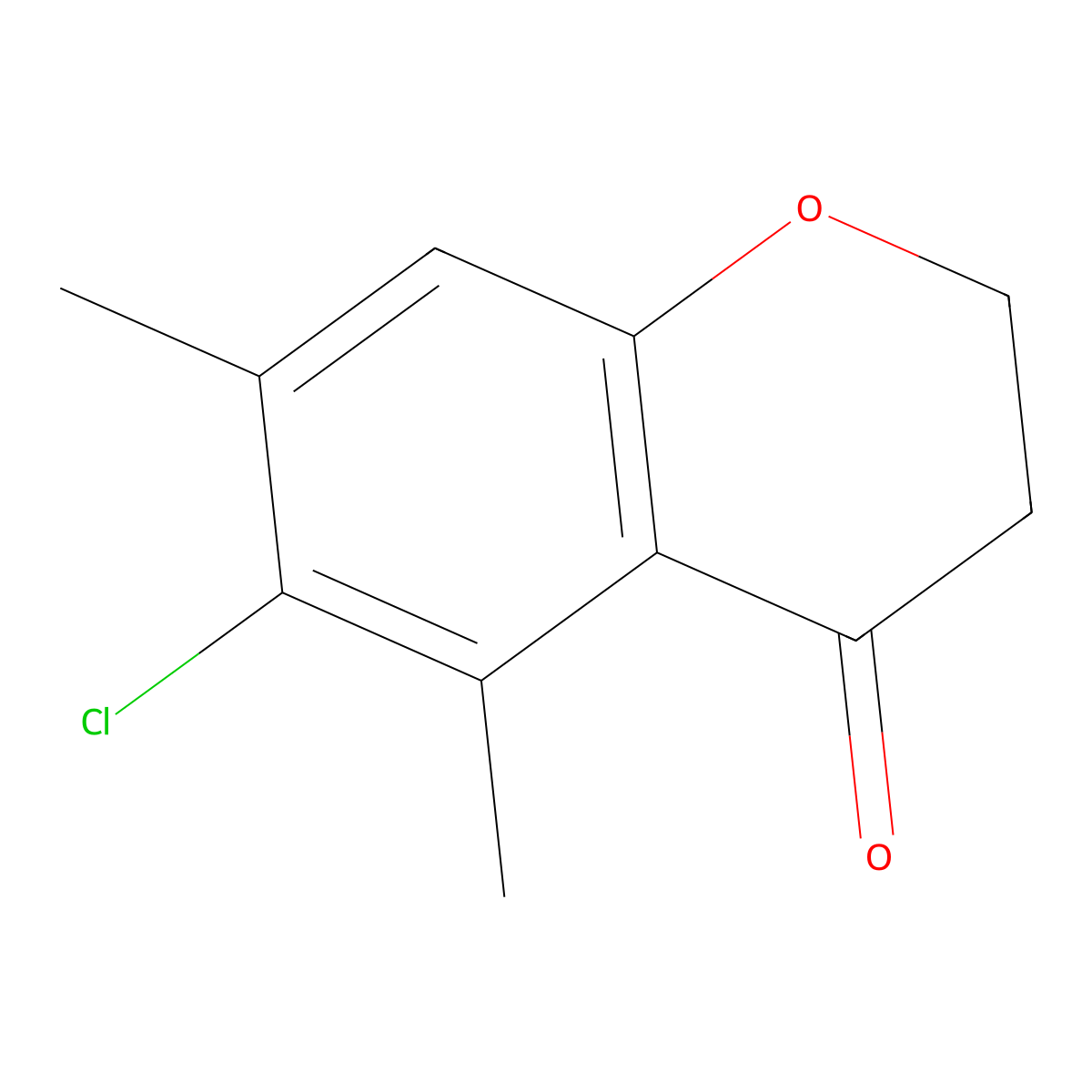 6-chloro-5,7-dimethyl-3,4-dihydro-2H-1-benzopyran-4-one molecular structure, CAS 15773-93-0