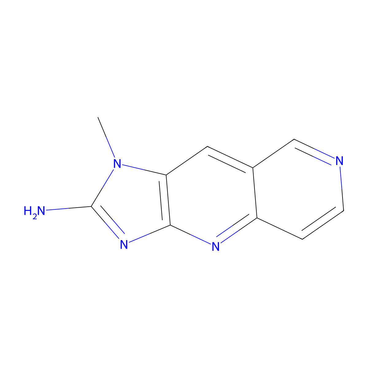 1-Methylimidazo[4,5-b][1,6]naphthyridin-2-amine molecular structure, CAS 157730-36-4