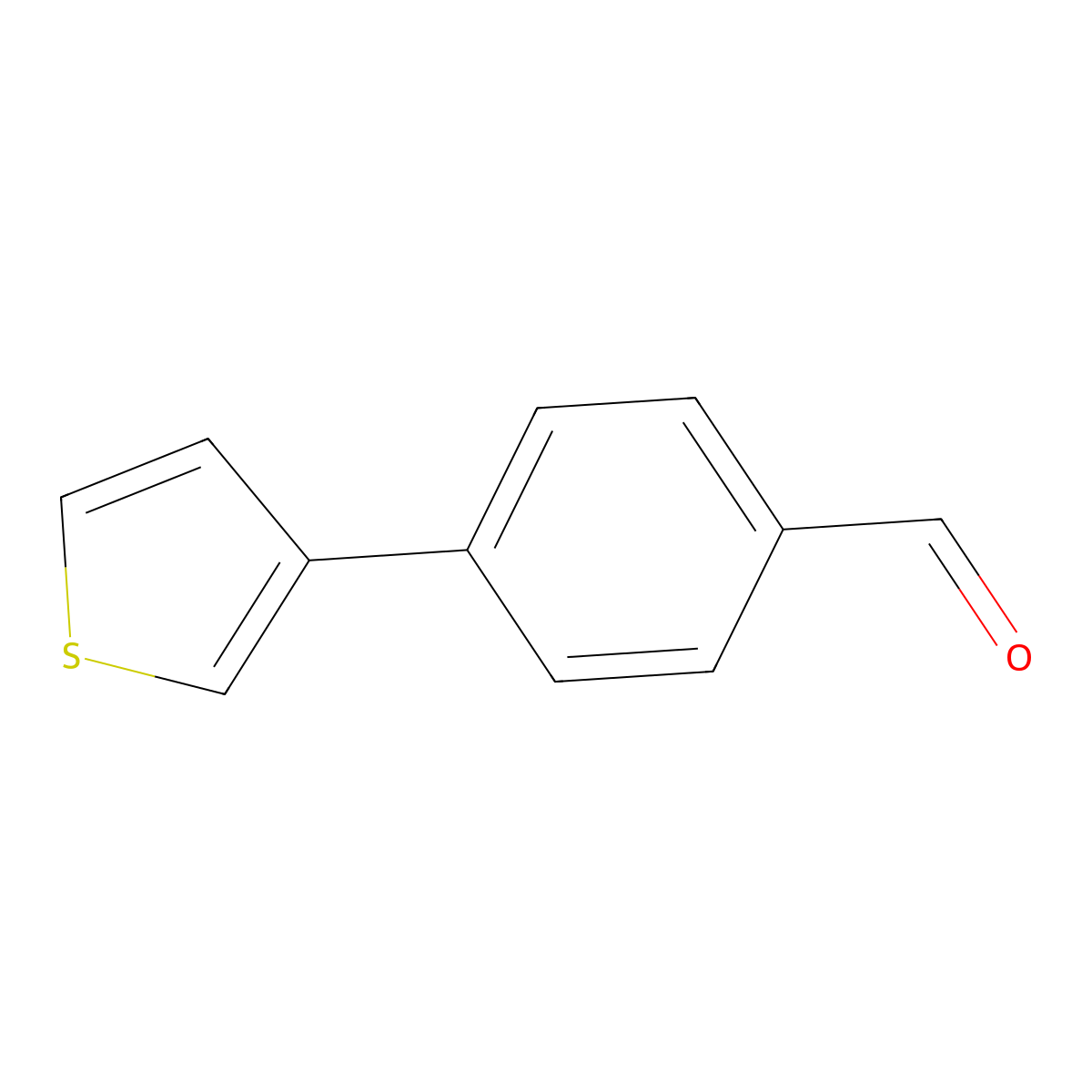 4-(Thiophen-3-yl)benzaldehyde molecular structure, CAS 157730-74-0