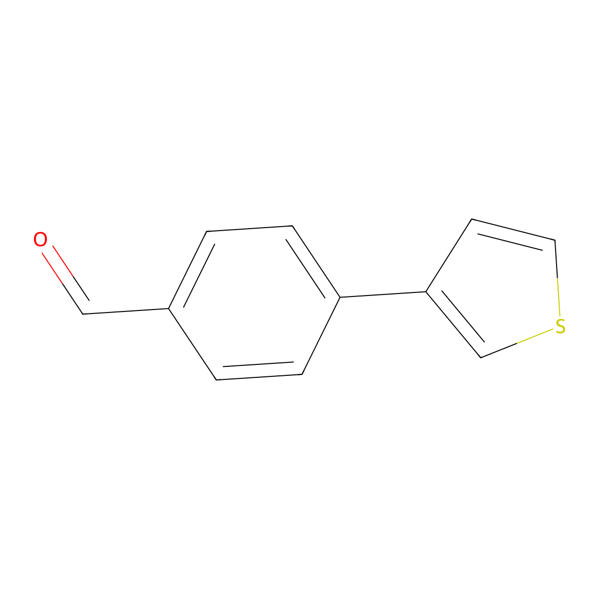 4-(Thiophen-3-yl)benzaldehyde molecular structure, CAS 157730-74-0