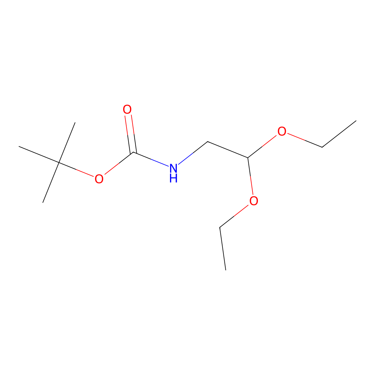 N-Boc-2,2-diethoxyethylamine molecular structure, CAS 157733-24-9