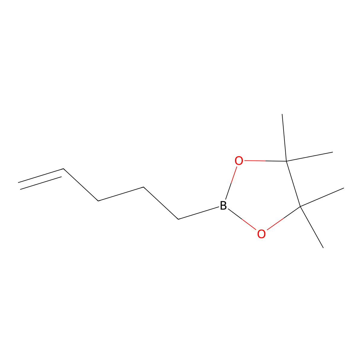 4-Pentenylboronic acid pinacol ester molecular structure, CAS 157735-10-9