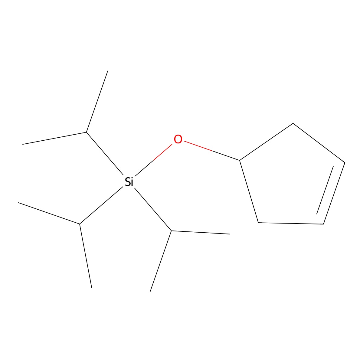 4-((Tris(1-methylethyl)silyl)oxy)cyclopentene molecular structure, CAS 157735-11-0