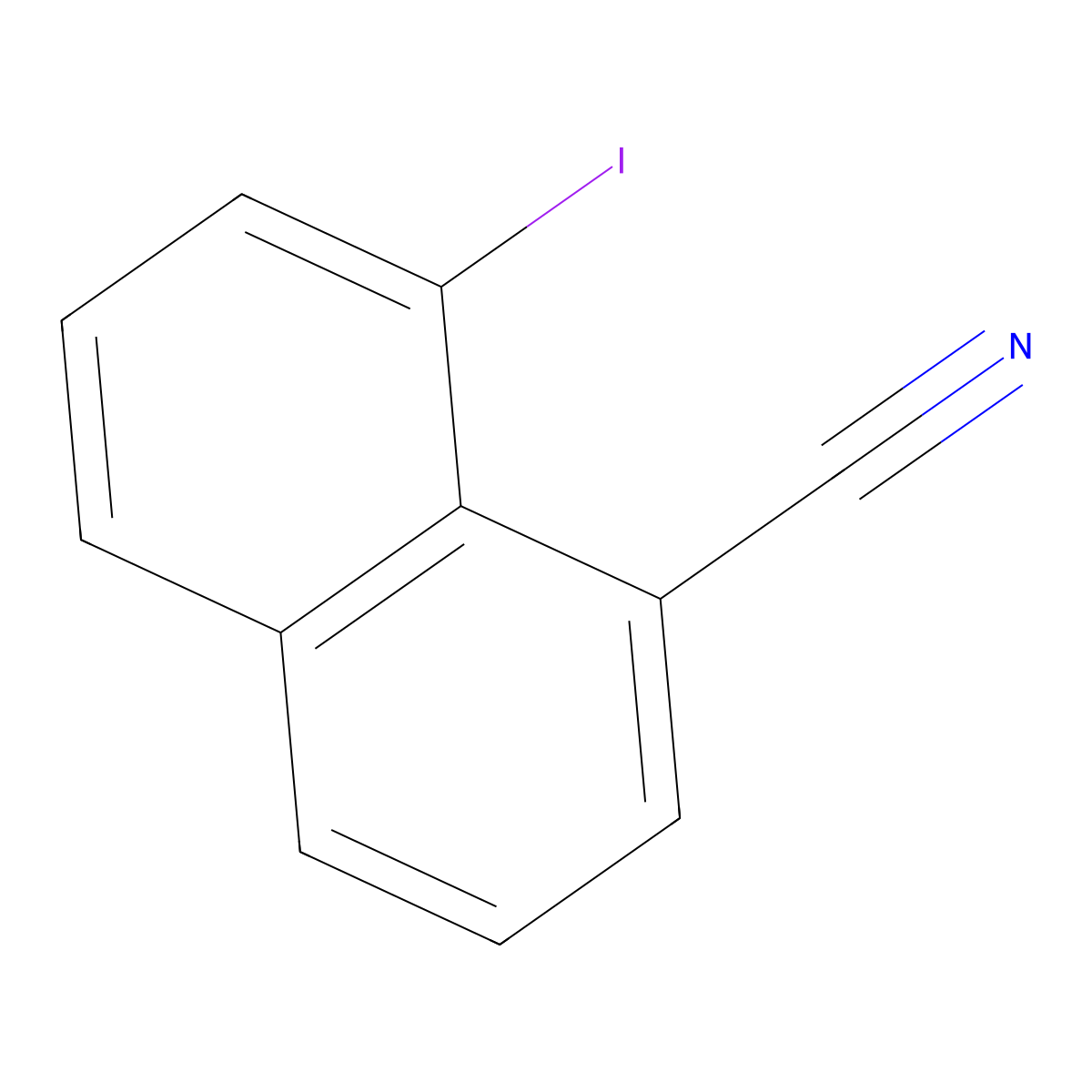 8-Iodonaphthalene-1-carbonitrile molecular structure, CAS 157735-41-6