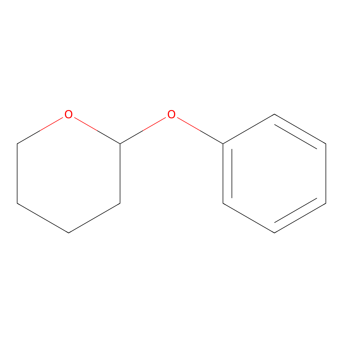 2H-Pyran, tetrahydro-2-phenoxy- molecular structure, CAS 157735-42-7