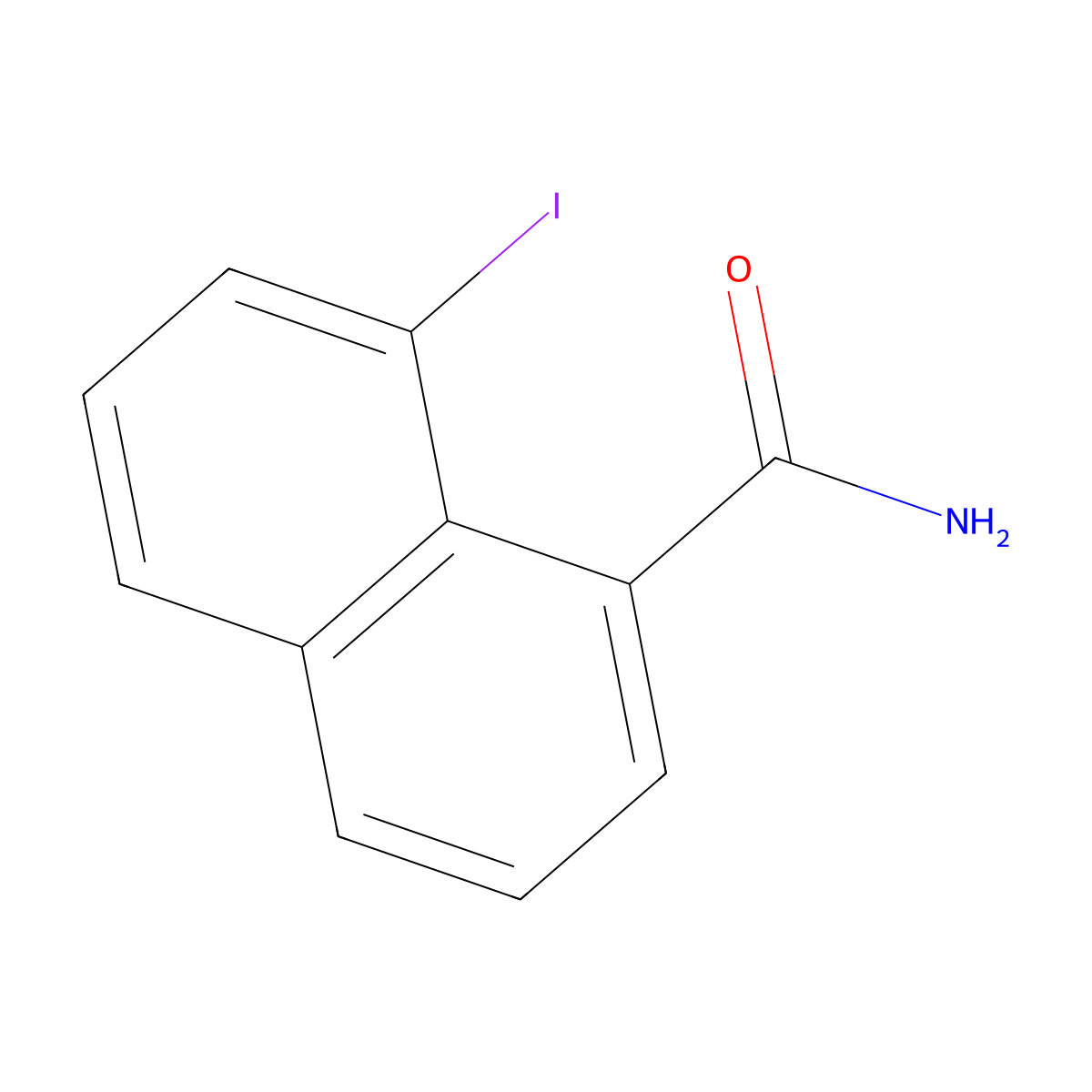 8-Iodo-1-naphthalenecarboxamide molecular structure, CAS 157735-55-2