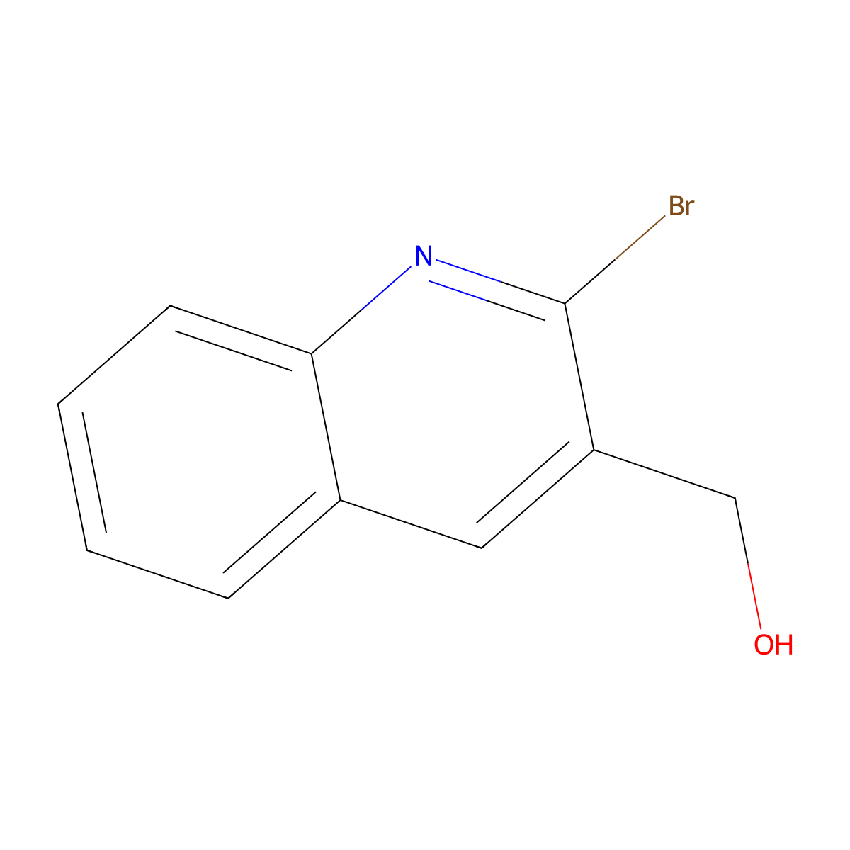 (2-Bromoquinolin-3-yl)methanol molecular structure, CAS 157737-56-9