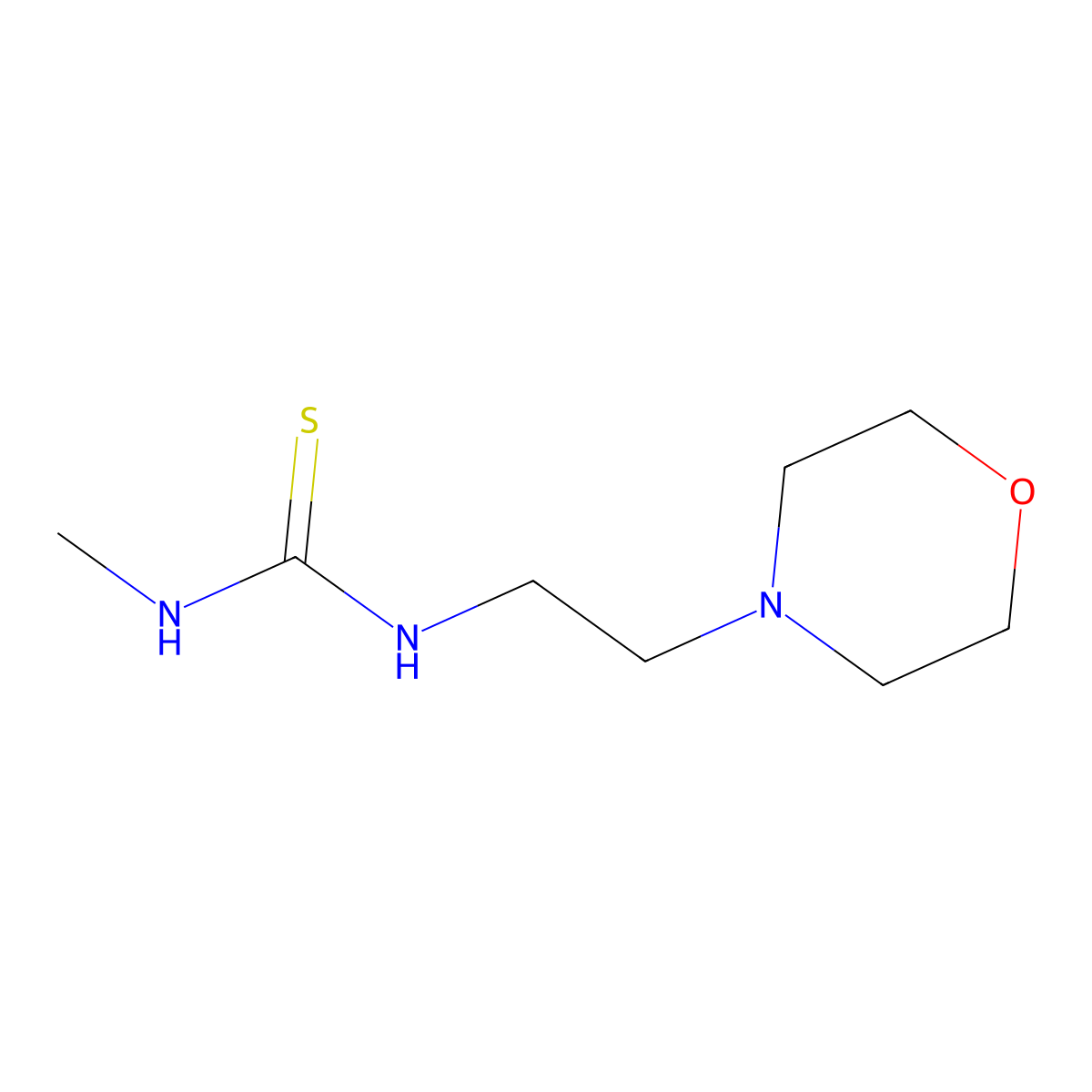 3-Methyl-1-[2-(morpholin-4-yl)ethyl]thiourea molecular structure, CAS 15775-99-2
