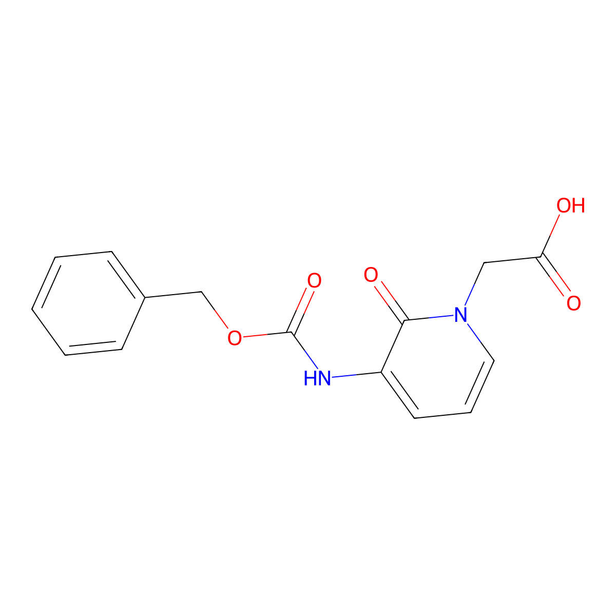 2-(3-(((Benzyloxy)carbonyl)amino)-2-oxopyridin-1(2H)-yl)acetic acid molecular structure, CAS 157754-77-3