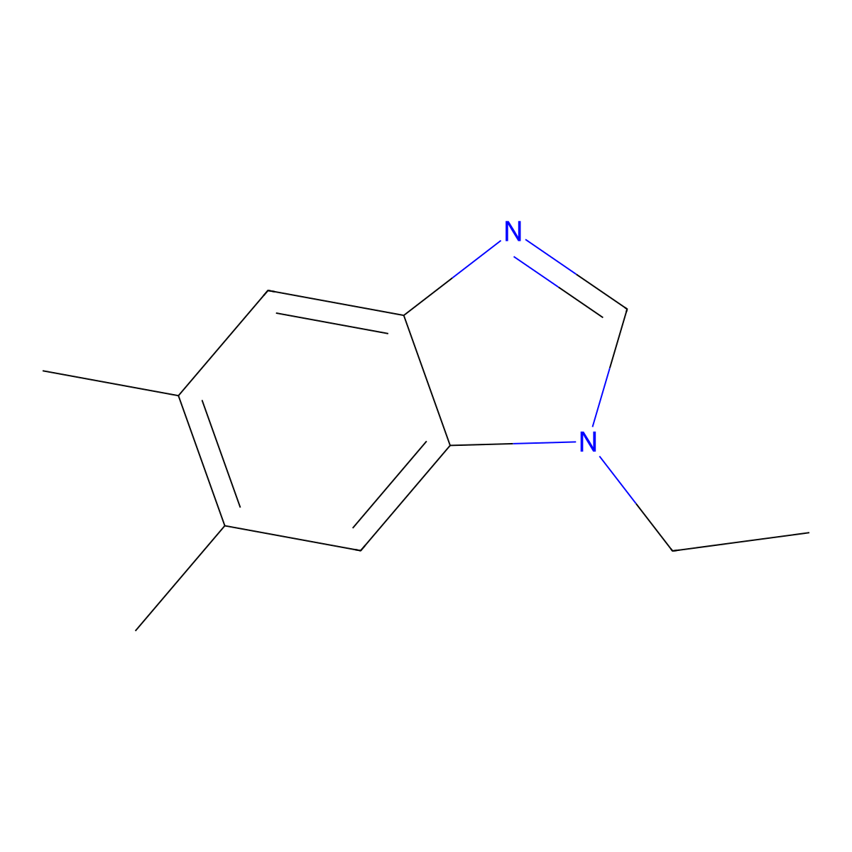 1-Ethyl-5,6-dimethylbenzimidazole molecular structure, CAS 15776-98-4