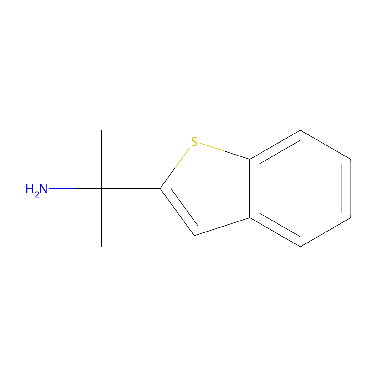 2-(1-Benzothiophen-2-yl)propan-2-amine molecular structure, CAS 157763-11-6