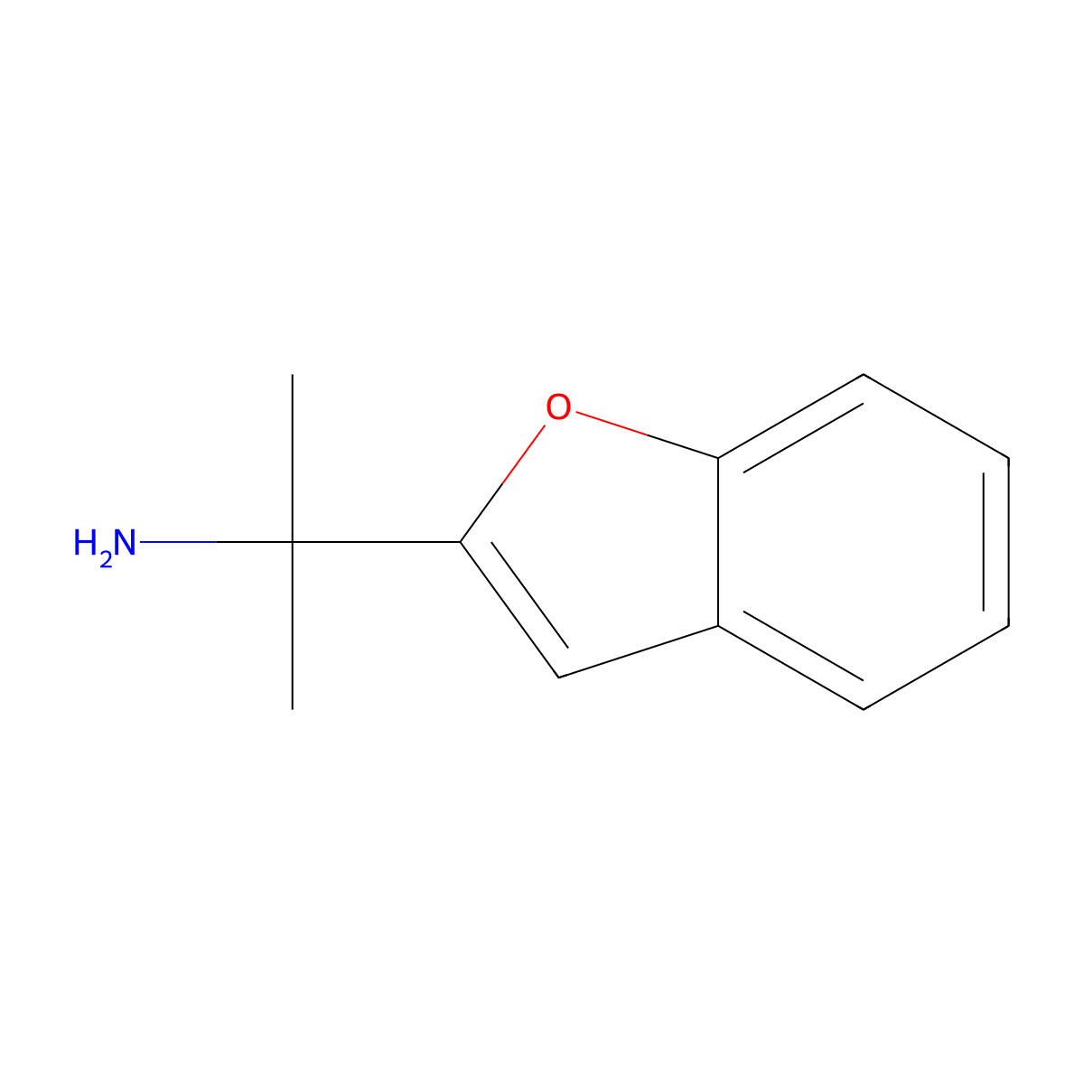 2-(1-Benzofuran-2-yl)propan-2-amine molecular structure, CAS 157763-13-8