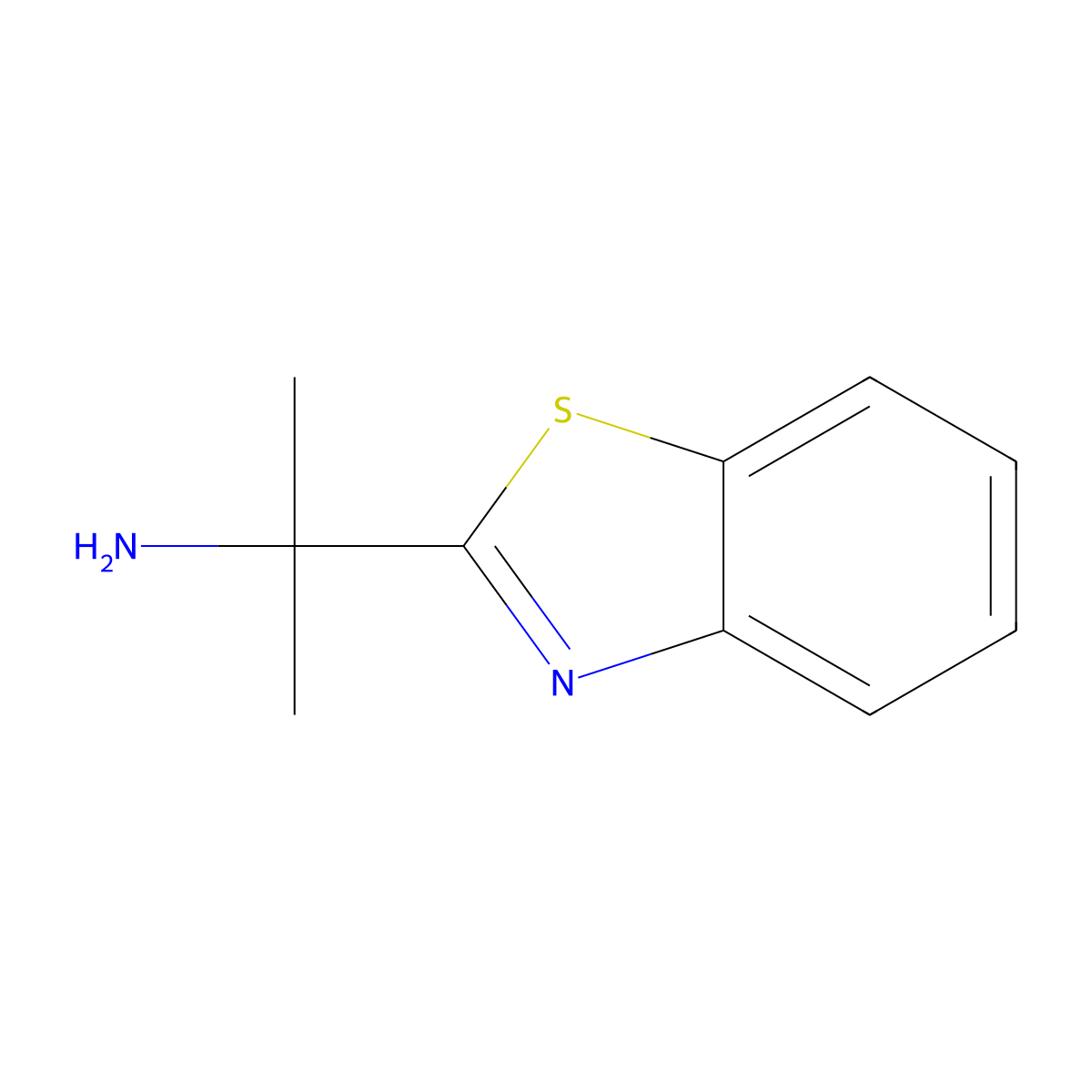 2-(1,3-Benzothiazol-2-yl)propan-2-amine molecular structure, CAS 157763-14-9