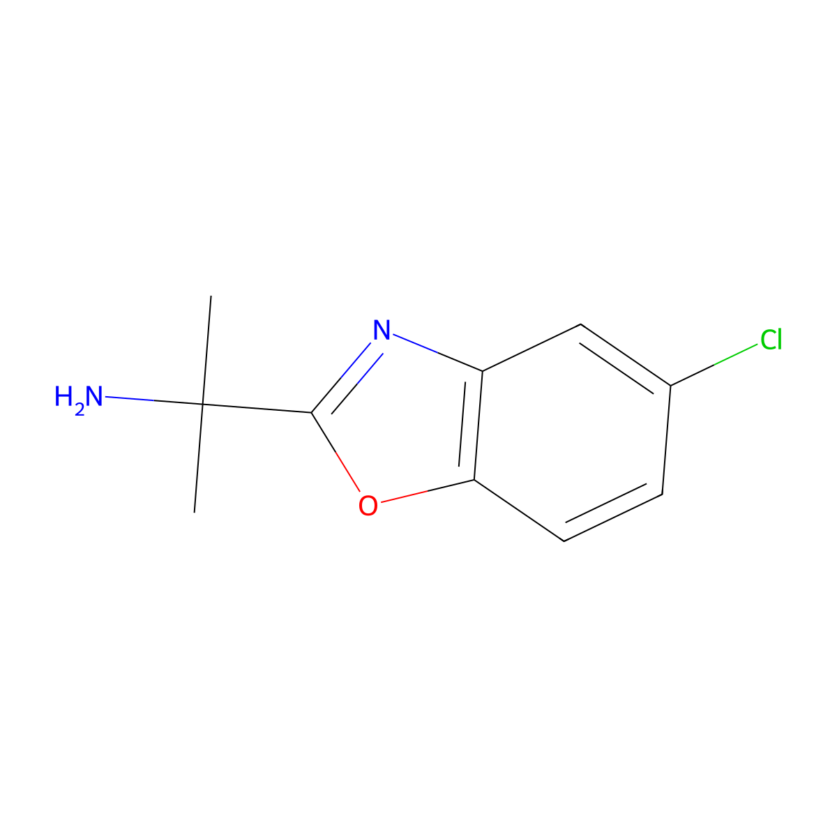 2-(5-Chloro-1,3-benzoxazol-2-yl)propan-2-amine molecular structure, CAS 157763-24-1