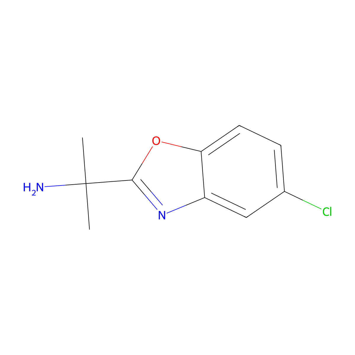 2-(5-Chloro-1,3-benzoxazol-2-yl)propan-2-amine molecular structure, CAS 157763-24-1