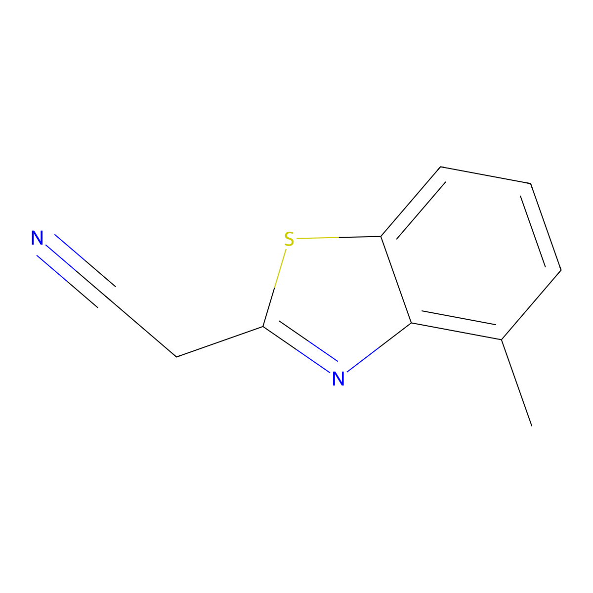 2-(4-Methylbenzo[d]thiazol-2-yl)acetonitrile molecular structure, CAS 157764-01-7