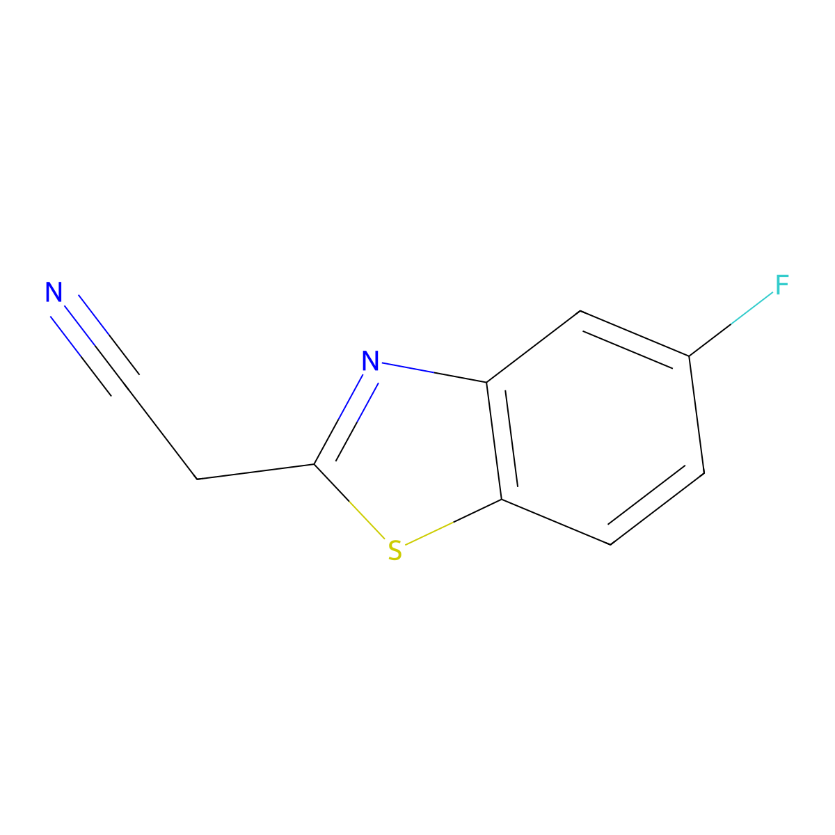 2-(5-Fluoro-1,3-benzothiazol-2-yl)acetonitrile molecular structure, CAS 157764-05-1