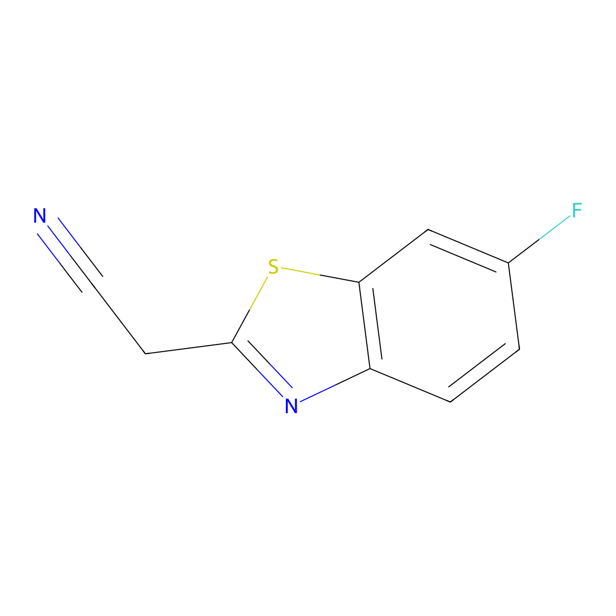 2-(6-Fluorobenzo[d]thiazol-2-yl)acetonitrile molecular structure, CAS 157764-07-3