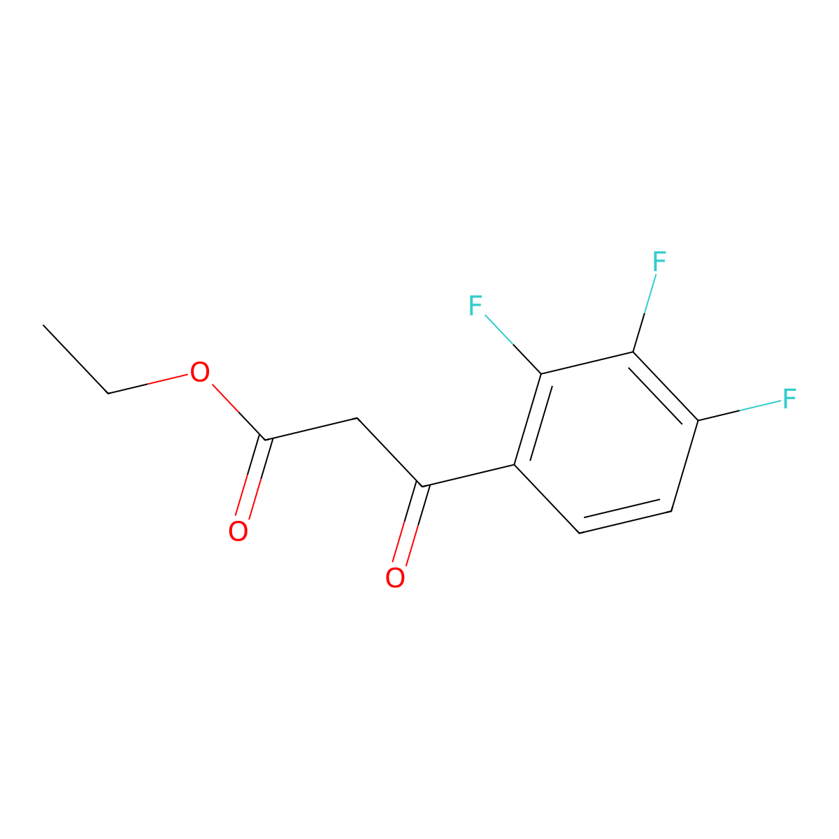 Ethyl 3-oxo-3-(2,3,4-trifluorophenyl)propanoate molecular structure, CAS 157766-27-3
