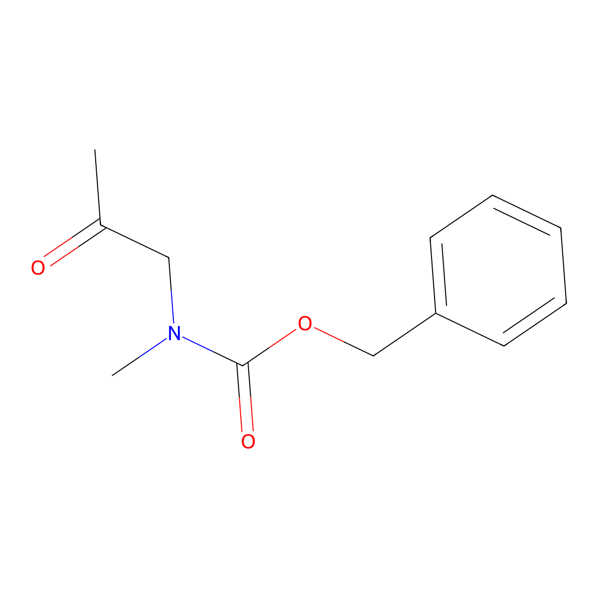 Benzyl N-methyl-N-(2-oxopropyl)carbamate molecular structure, CAS 157767-74-3