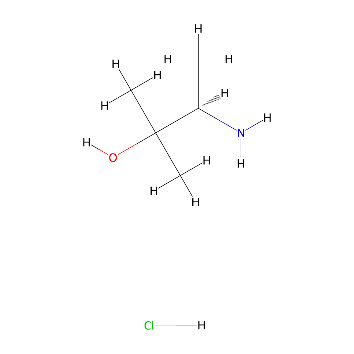 (R)-3-amino-2-methyl-butan-2-ol hydrochloride molecular structure, CAS 157769-82-9