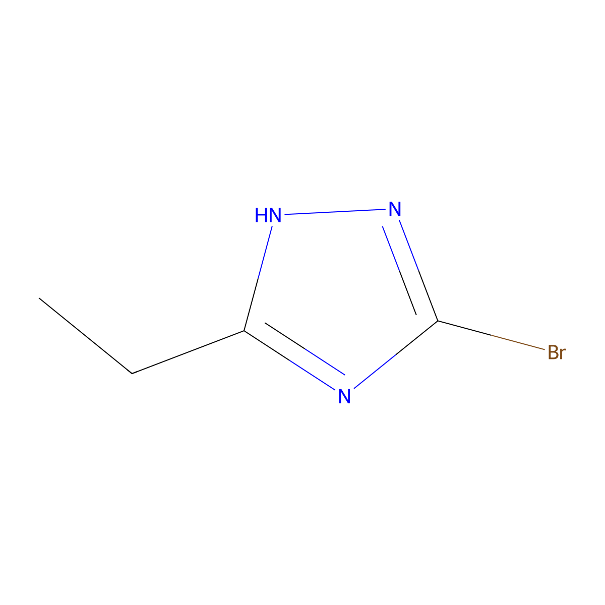 3-bromo-5-ethyl-1H-1,2,4-triazole molecular structure, CAS 15777-58-9