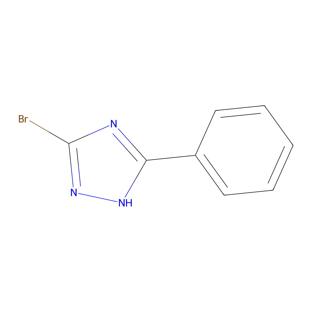 3-bromo-5-phenyl-1H-1,2,4-triazole molecular structure, CAS 15777-59-0