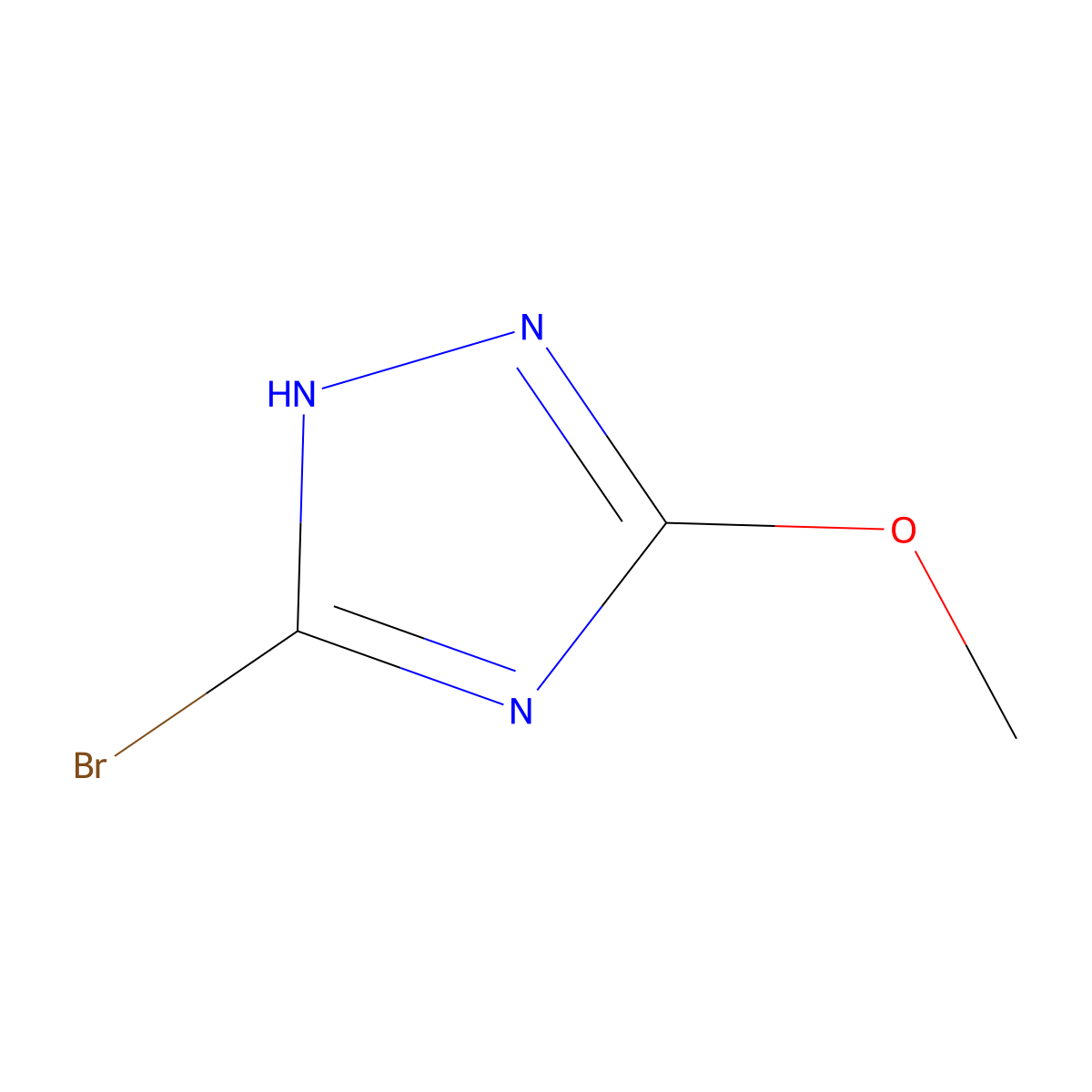 3-Bromo-5-methoxy-1H-1,2,4-triazole molecular structure, CAS 15777-61-4